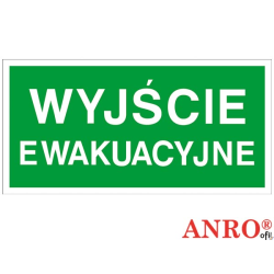 Tabliczka Wyjście Ewakuacyjne PCV 200x400 Z-2e PT ANRO