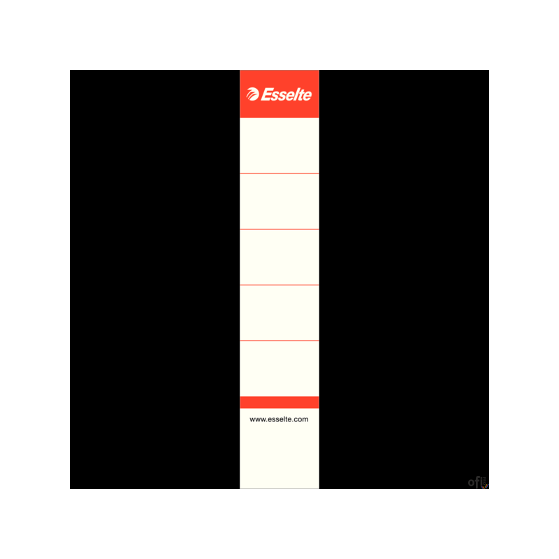 Etykiety grzbietowe do segregatorów 50mm białe 10szt ESSELTE 810811