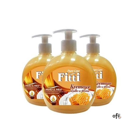 Mydło w płynie z dozownikiem FITTI 500 ml mleko z miodem *93152