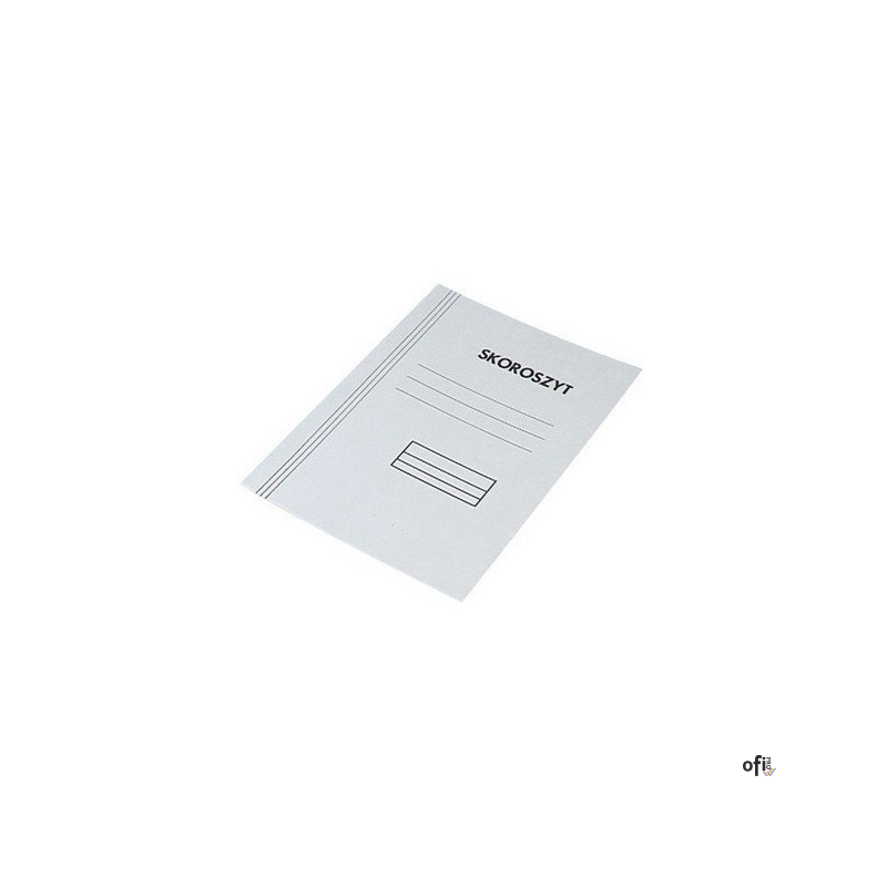 Skoroszyt zwykły A4 biały 350g 50szt. KIEL-TECH  4-00192