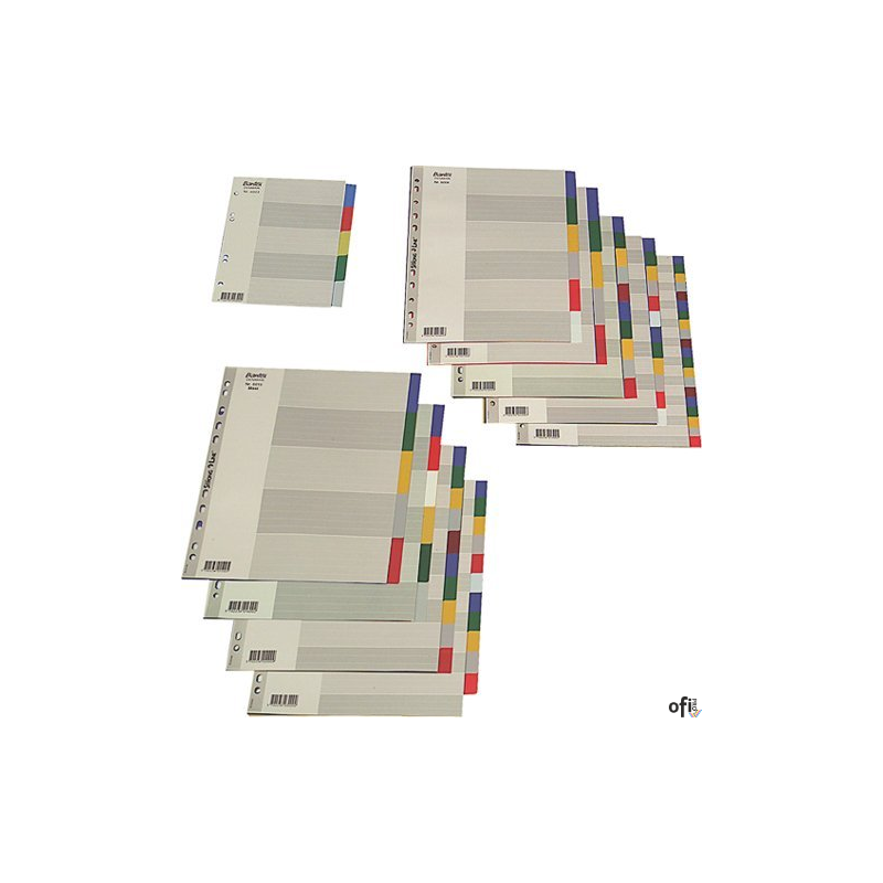 Przekładki OXFORD z kolorowego PP, A4, 10 kart 100205063