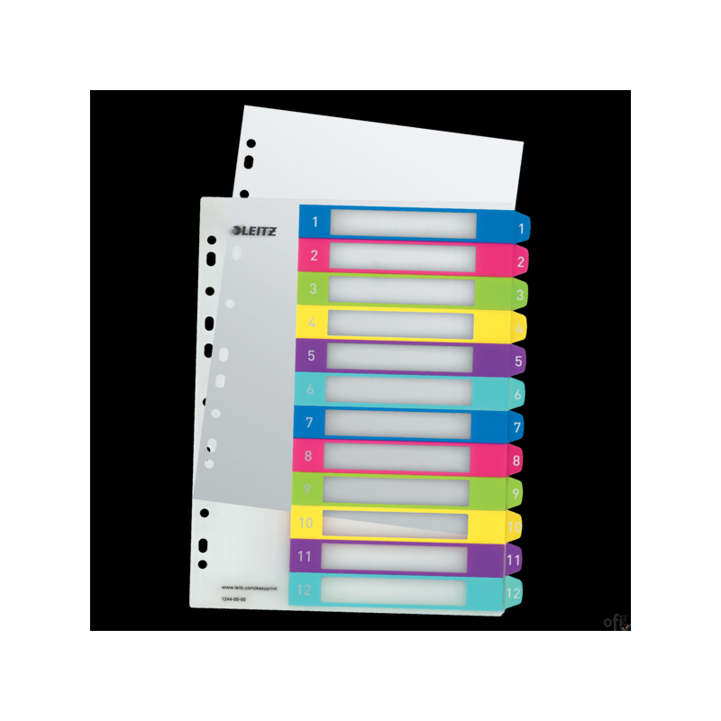 Przekładki plastikowe LEITZ WOW 1-12 12440000 do zadruku