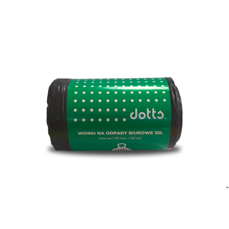 Worki na śmieci 35l 50szt. DOTTS mocne (LDPE) 20mic czarne