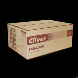 Ręczniki składane V STANDARD extra białe 4000 składek makulatura CLIVER (ZZ) 2165