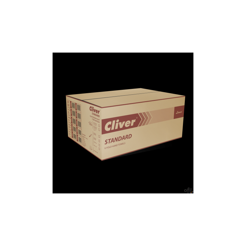 Ręczniki składane V STANDARD extra białe 4000 składek makulatura CLIVER (ZZ) 2165