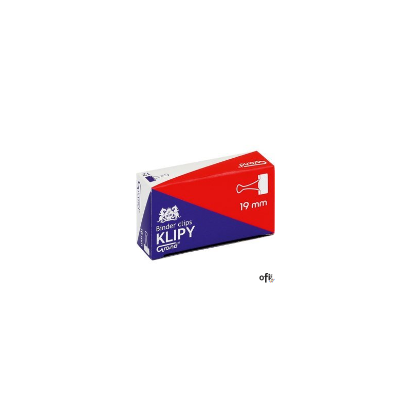 Klip 19mm 12szt (3/4 cala) czarny GRAND 110-1092