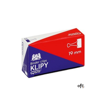 Klip 19mm 12szt (3/4 cala) czarny GRAND 110-1092