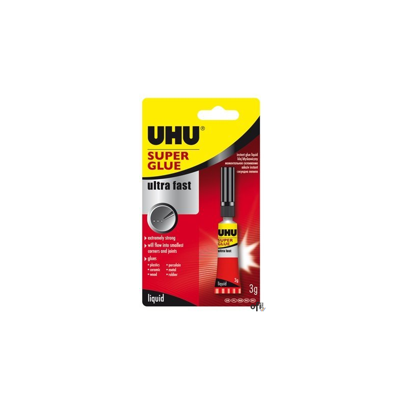 Klej UHU SUPER GLUE CONTROL BLISTER 3g 36015 UHU