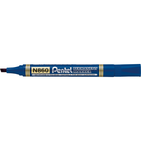 Marker permanentny N860 niebieski ścięta końcówka PENTEL