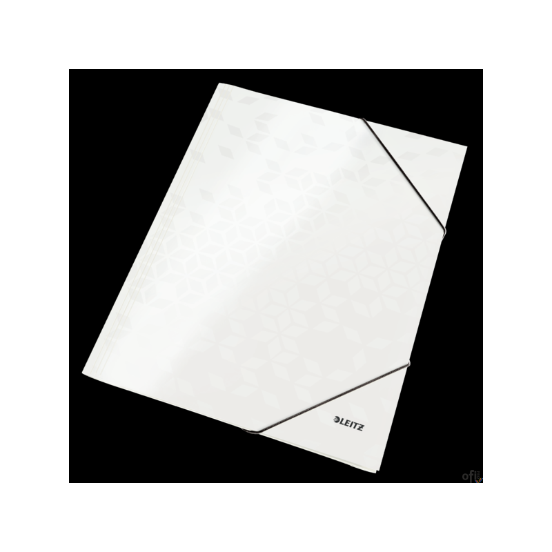 Teczka kartonowa z gumką LEITZ perłowy biała WOW 39820001