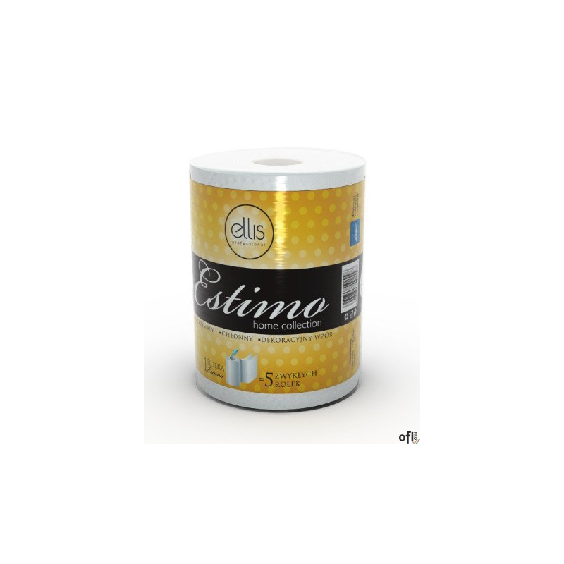 Ręcznik w roli ESTIMO PROFESSIONAL R50/2 50m 2warstwy celuloza 250 listków ELLIS 2998