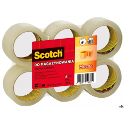 Taśma pakowa SCOTCH (309 TSP), MOCNA, akrylowa, cicha, 50mm, 66m, transparentna UU010249348