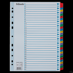 Przekładki kartonowe MYLAR A4 1-31 100164 białe ESSELTE