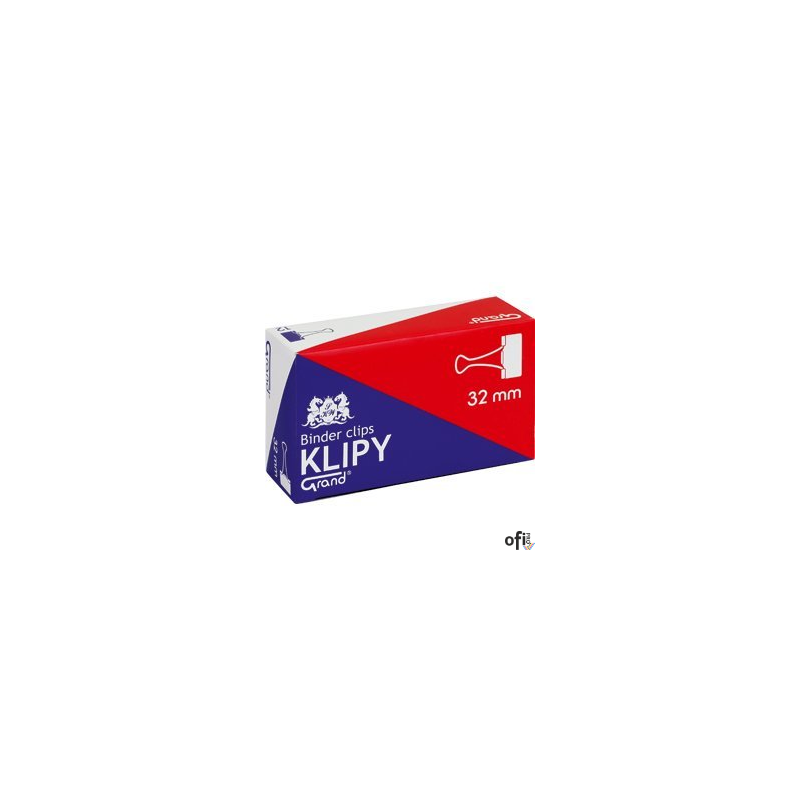 Klip 32mm 12szt (1.1/4cala) czarny GRAND 110-1094