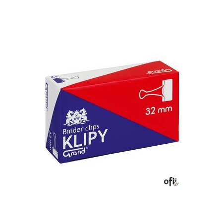 Klip 32mm 12szt (1.1/4cala) czarny GRAND 110-1094