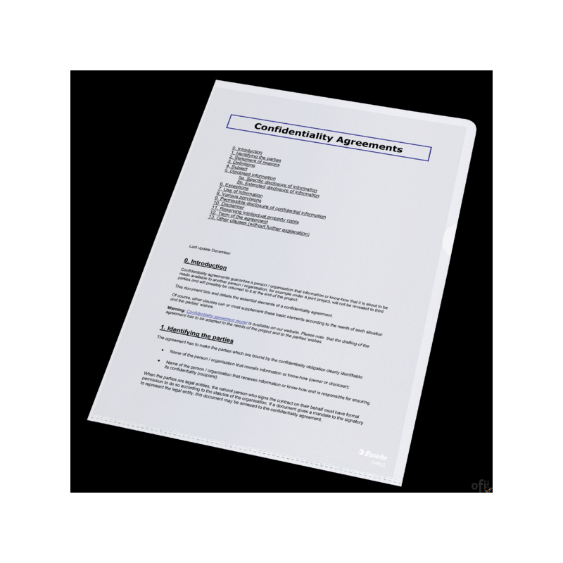 Ofertówki groszkowe A4 Esselte, 85 mic., 100 szt., 54852