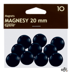 Magnes 20mm GRAND, czarny, 10 szt 130-1687