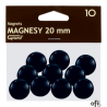Magnes 20mm GRAND, czarny, 10 szt 130-1687