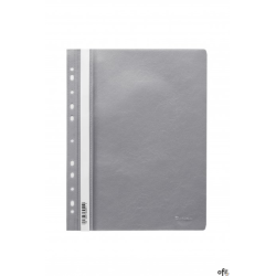 Skoroszyt wpinany PP DOTTS (20) szary wzmocniony polipropylen SPP-DOT-02-07