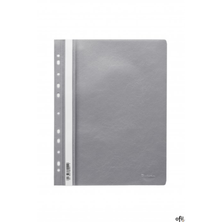 Skoroszyt wpinany PP DOTTS (20) szary wzmocniony polipropylen SPP-DOT-02-07