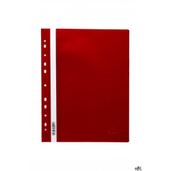 Skoroszyt wpinany PP DOTTS (20) czerwony wzmocniony polipropyle SPP-DOT-02-01