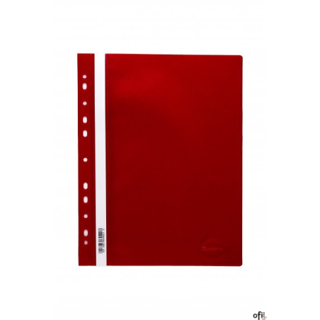 Skoroszyt wpinany PP DOTTS (20) czerwony wzmocniony polipropyle SPP-DOT-02-01