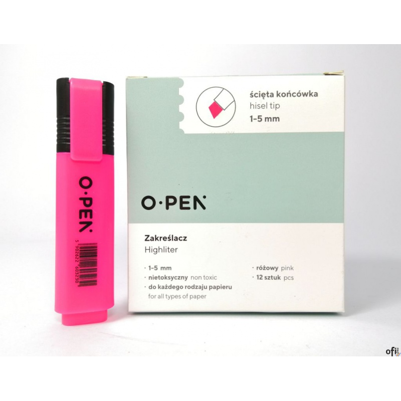 Zakreślacz różowy DH106 OPEN