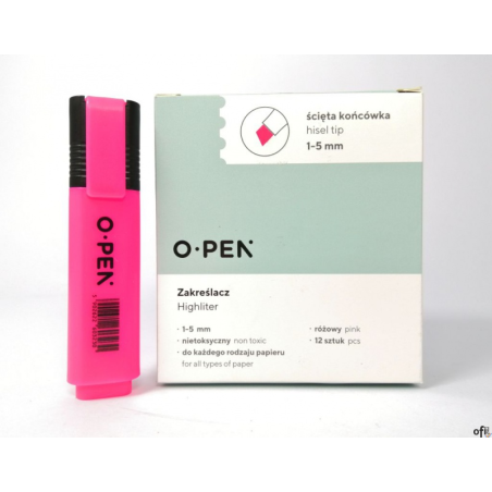 Zakreślacz różowy DH106 OPEN