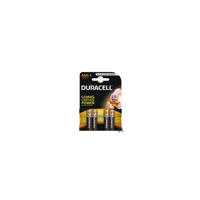 Bateria DURACELL alkaliczna BASIC LR03/AAA K4 (4szt) 4520104