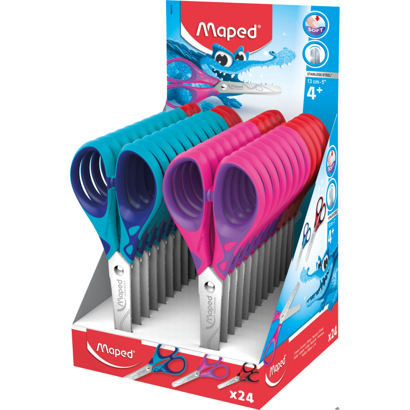 Nożyczki ESSENTIALS SOFT szkolne 13 cm MAPED 464412