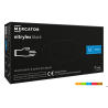 Rękawice nitrylowe bezpudrowe diagnostyczne MERCATOR, nitrylex black, (100 szt.), rozmiar XL, czarne