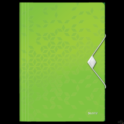 Teczka z gumką PP Leitz WOW, 15 mm, zielona 45990054