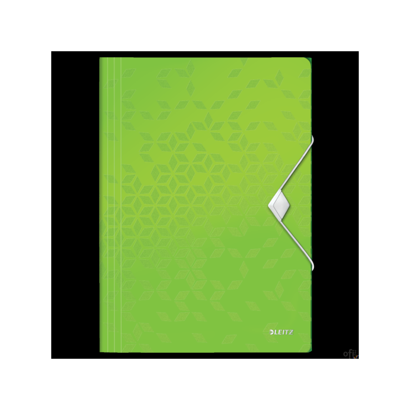 Teczka z gumką PP Leitz WOW, 15 mm, zielona 45990054