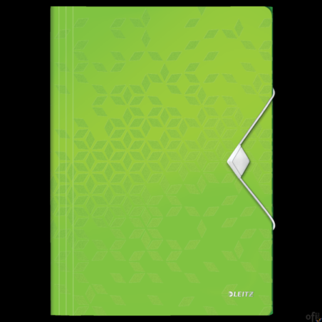 Teczka z gumką PP Leitz WOW, 15 mm, zielona 45990054