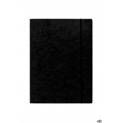 Teczka z gumką prostą DOTTS A4 preszpan czarna 390g
