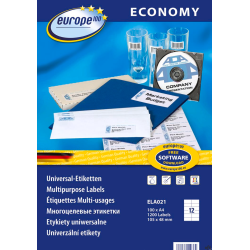 Etykiety uniwersalne ELA021 105 x 48 100 ark. Economy Europe100 by Avery Zweckform