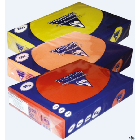 Papier xero A4 80g TROPHEE kanarkowy XCA41977 CLAIREFONTAINE