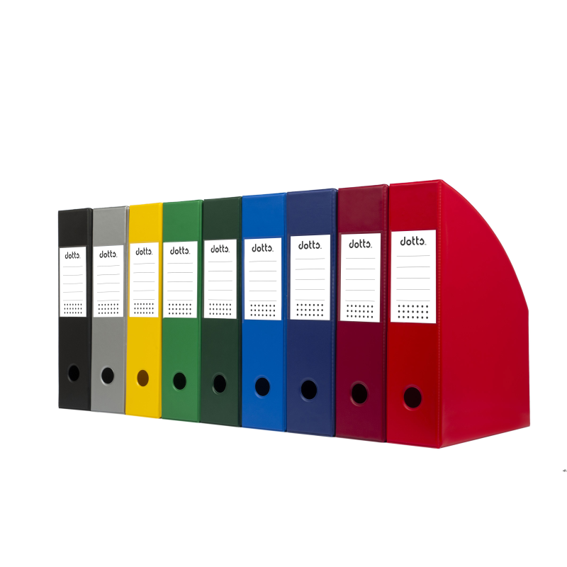 Pojemnik na czasopisma DOTTS A4 10cm niebieski PCV (SD-36-03) SE-DOT-36-03