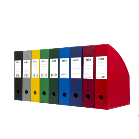 Pojemnik na czasopisma DOTTS A4 10cm niebieski PCV (SD-36-03) SE-DOT-36-03