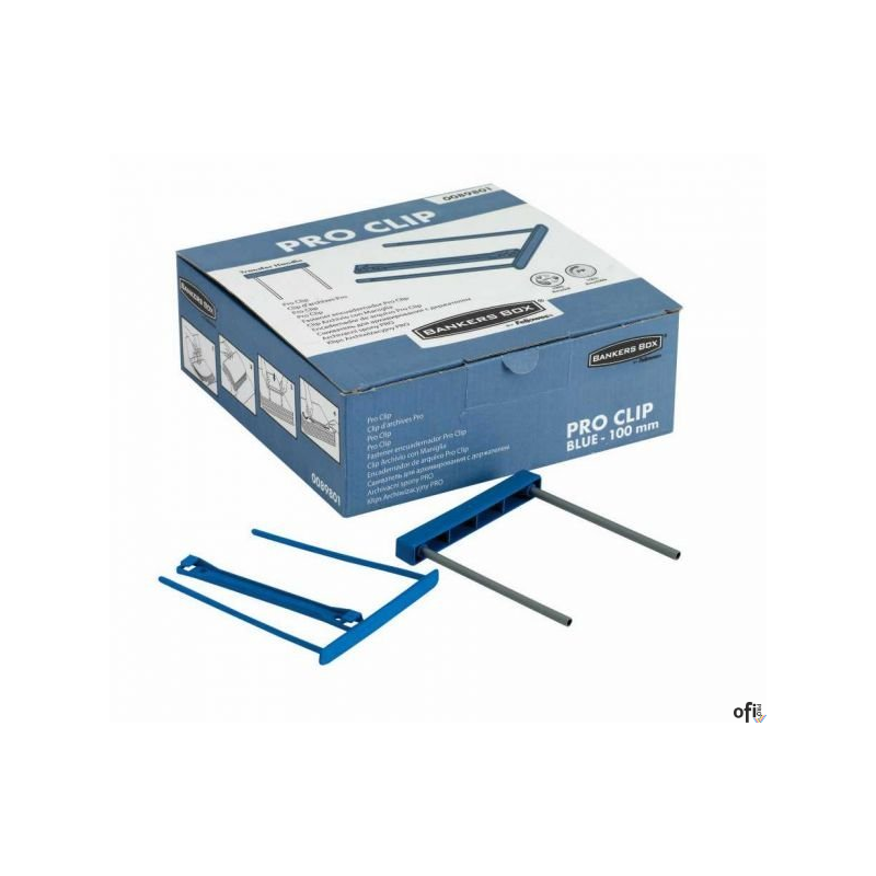 Klipsy archiwizacyjne Pro Clip niebieskie (50szt) 89801 FELLOWES