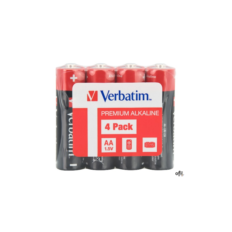 Baterie VERBATIM ALKALICZNE LR06 AA SHRINK 4szt. 49501