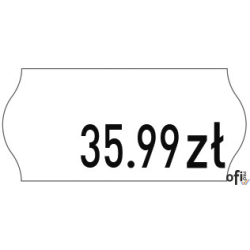 Etykiety cenowe w rolce do metkownicy jednorzędowej Meto, 26x12 mm, białe opakowanie 6 rolek M30014350