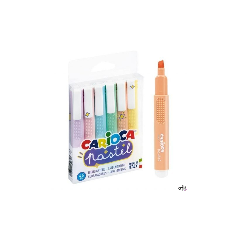 Zakreślacz pastelowy CARIOCA 6 kolorów 160-2224