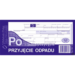 384-8 Przyjęcie odpadu jednopozycyjne Po
