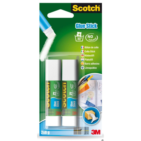 Klej w sztyfcie SCOTCH_ (2x6208D) Office, zawieszka, 2szt., 2x8g, 3M-UU008295139