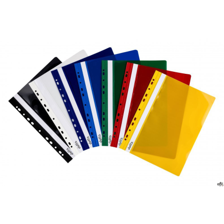 Skoroszyt DOTTS A4 twardy wpinany czarny (10szt) SH-DOT-01-05