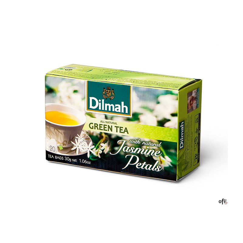 Herbata DILMAH GREEN JAŚMIN 20t*1,5g zielona
