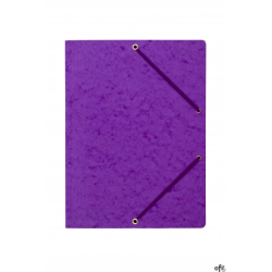 Teczka z gumką rogi DOTTS A4 preszpan fioletowa 390g