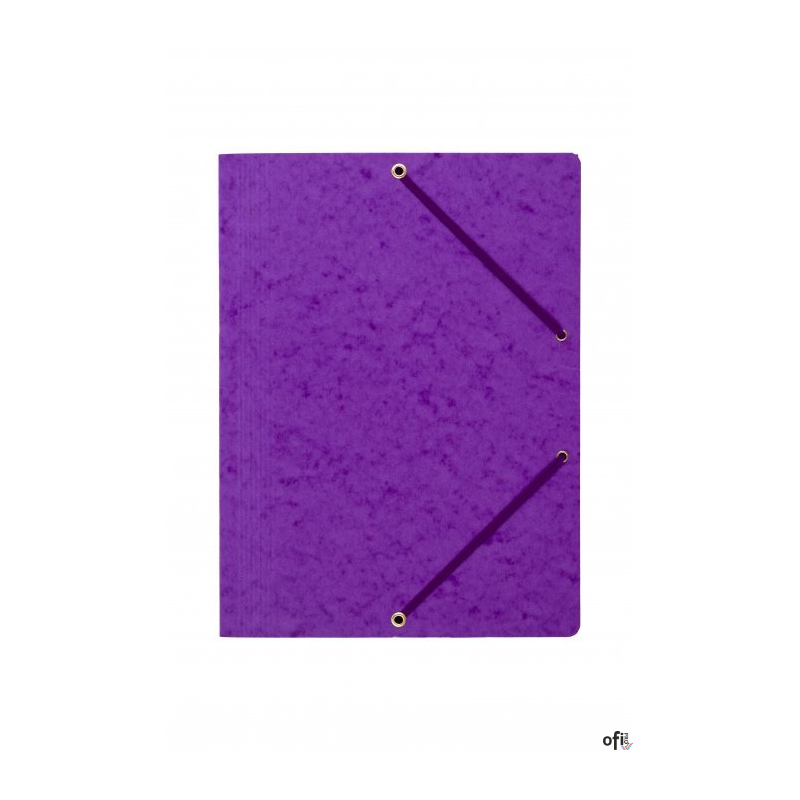 Teczka z gumką rogi DOTTS A4 preszpan fioletowa 390g