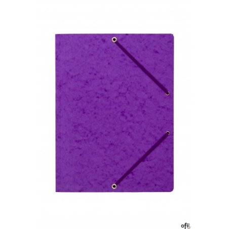 Teczka z gumką rogi DOTTS A4 preszpan fioletowa 390g